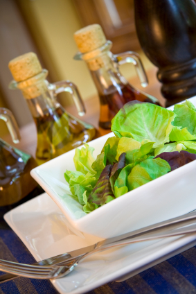 Butter Lettuce Salad with Goat Cheese and Peach Balsamic Vinaigrette
