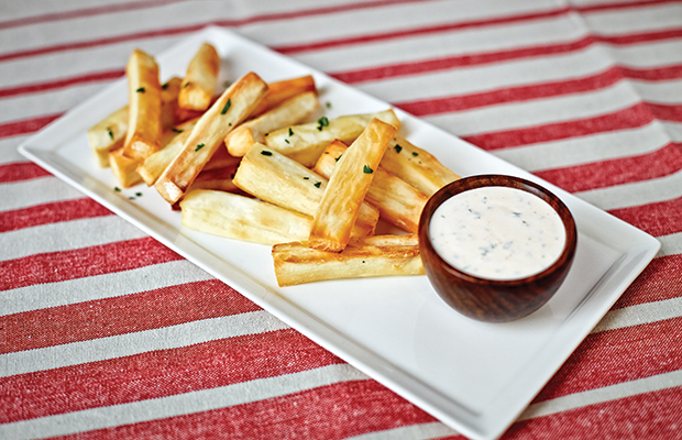 Yuca Fries with Cilantro Dipping Sauce